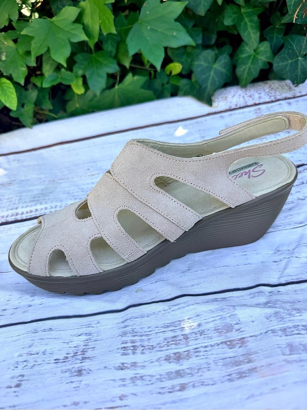 Skechers Memory Foam Wedge Sandals Dusty pink US 9